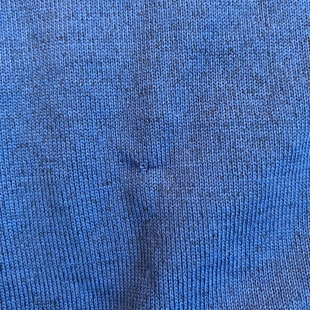 DC Jeans Blue Peekaboo Shoulder Criss Cross V-Neck Shirt Size XL Festival Casual - Picture 10 of 10